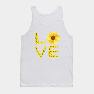 Sunflower Love (White Background) Tank Top